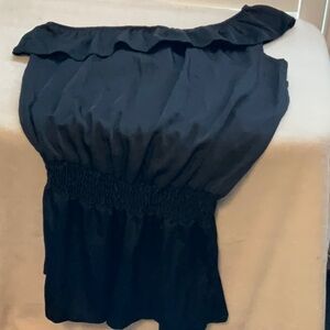 Soulmates Black Ruffled Smocked Jumpsuit